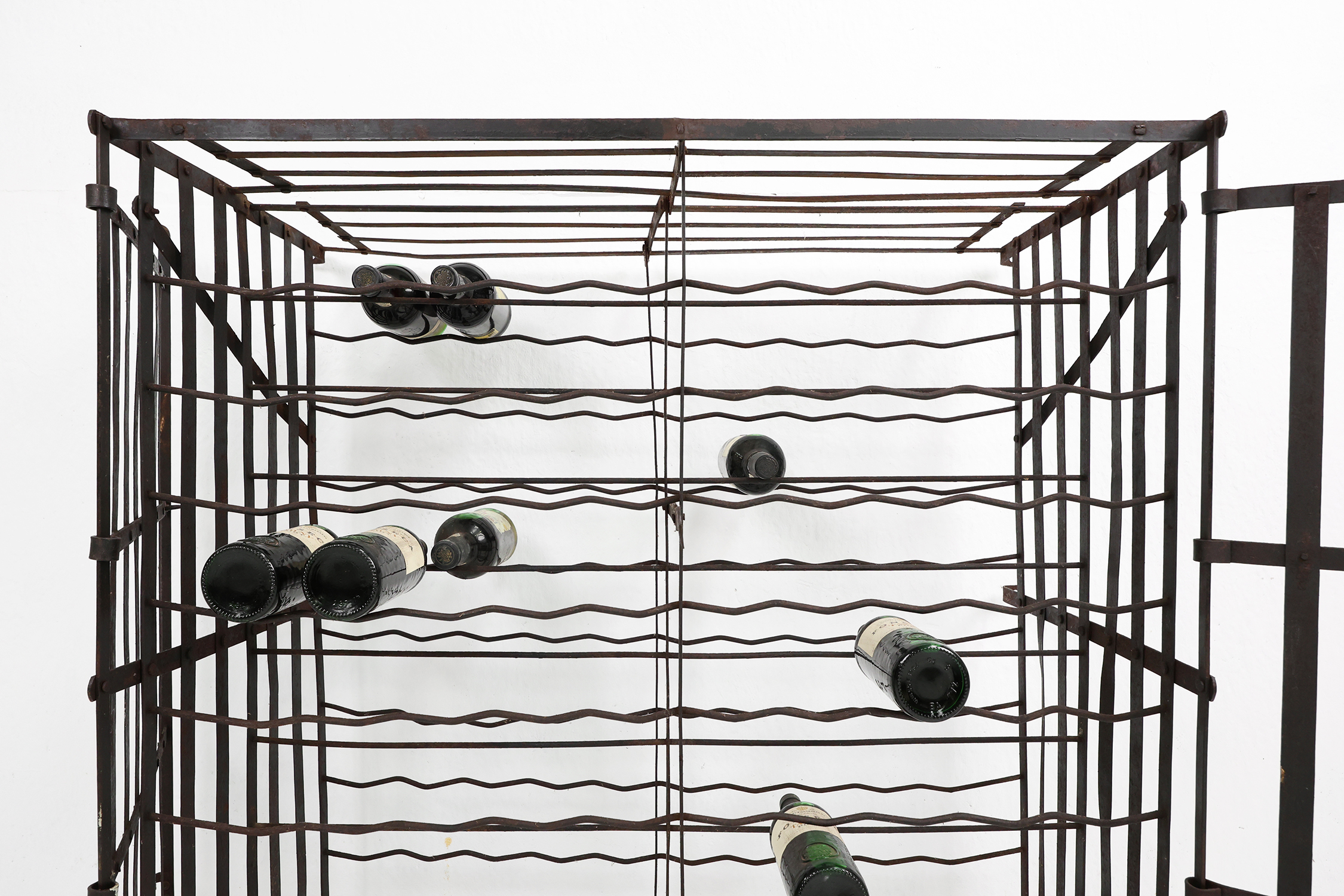 Large lockable French wine cage or rack, 200 bottles, ca. 1900 thumbnail